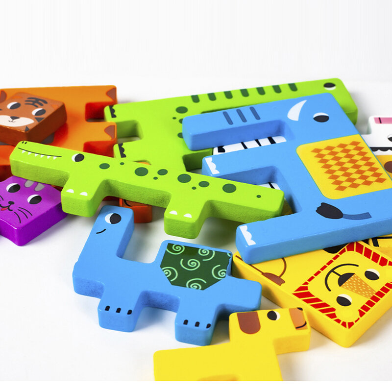 Đồ Chơi Xếp Hình Bằng Gỗ Nhân Vật Động Vật Montessori Đồ Chơi Vận Chuyển Dễ Thương Dành Cho Lứa Tuổi 3-12 Đồ Chơi Giáo Dục Nghề Nghiệp