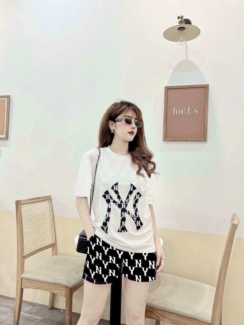 Sét bộ nữ ngắn thun cotton phối 3d cao cấp