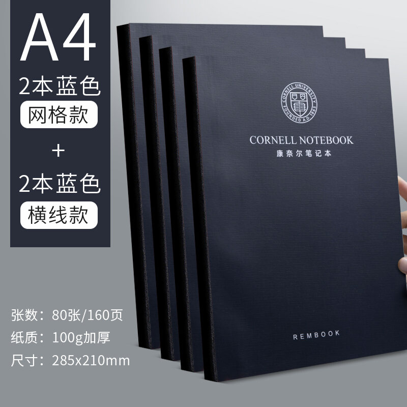 Sổ ghi chép cornell, sổ ghi chép tươi mới a4, văn phòng phẩm, sổ ghi chép bản đồ tư duy, sắp xếp đọc sách, ký ức 5r, đơn giản cho nữ, sinh viên, nghiên cứu sinh, phương pháp ghi nhớ hiệu quả cao.