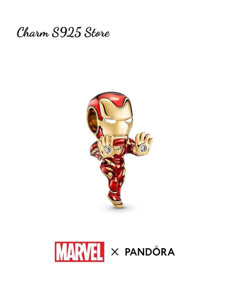 CHARM PAN ALE MARVEL IRON MAN BẠC S925 CAO CẤP