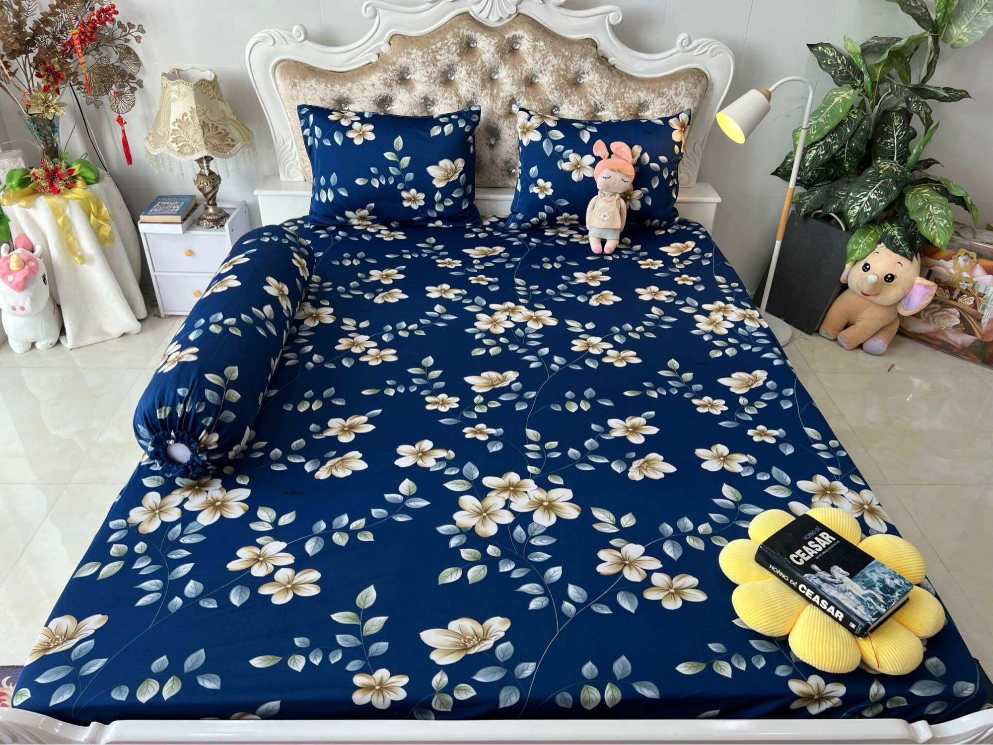 Bộ 4 drap/ga áo gối Thun Lạnh Hàn Quốc 3D Vạn Phát