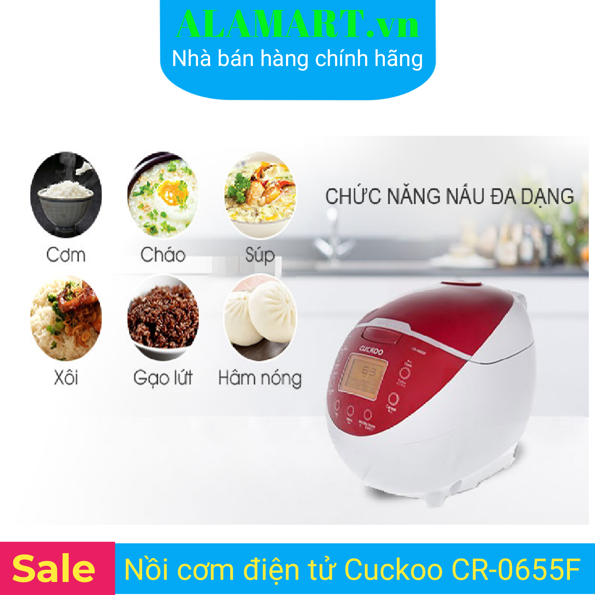 [HCM]Nồi Cơm Điện Cuckoo CR-0655F (1.08 Lít)