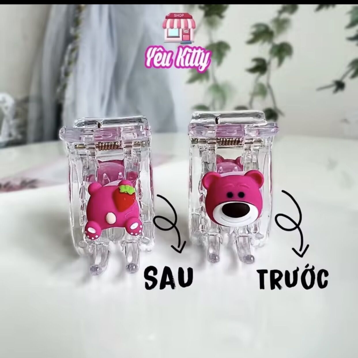 KẸP TÓC CÀNG CUA 5 RĂNG GẤU DÂU LOTSO