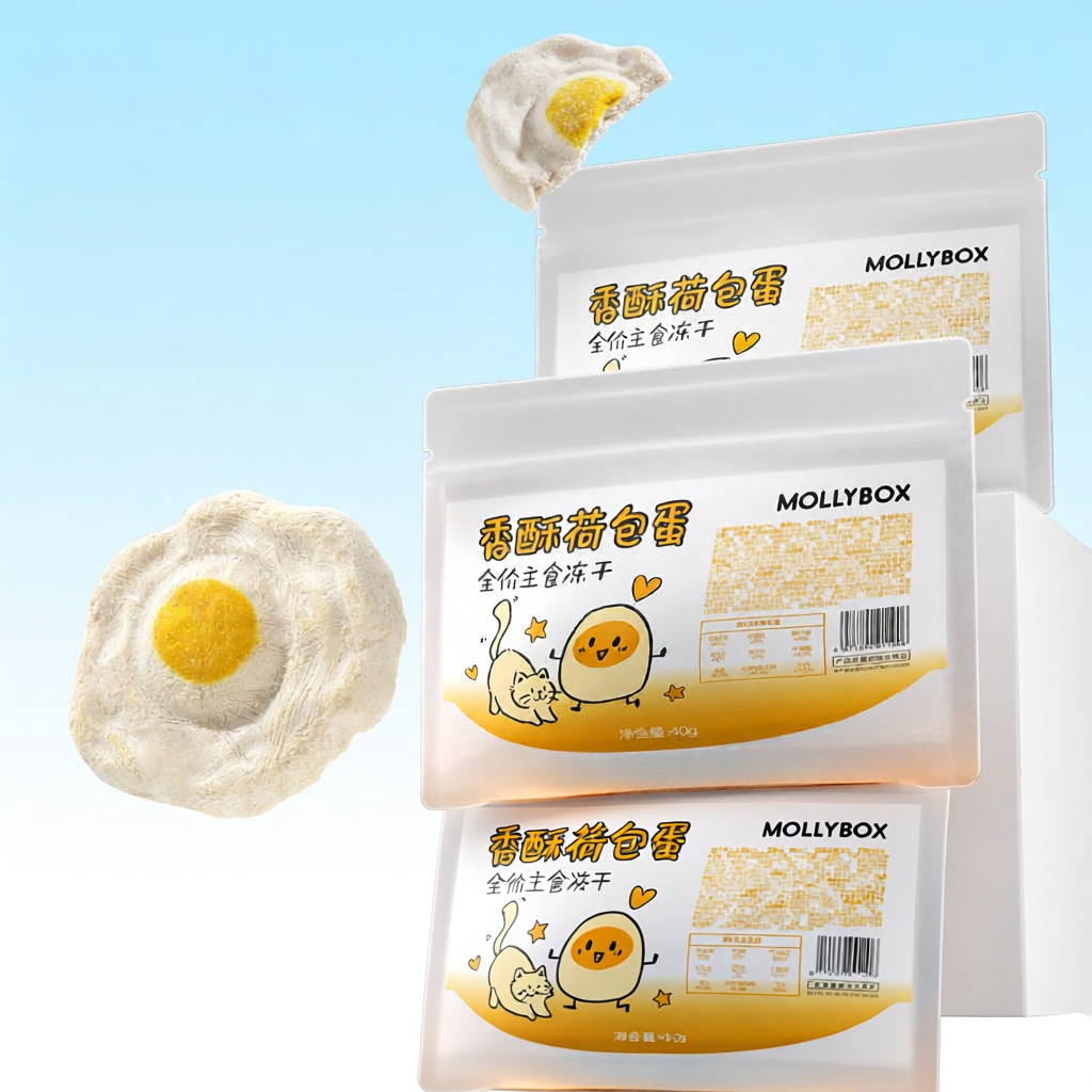 MOLLYBOX | Thức Ăn Trị Giá Cho Mèo Từ Trứng Gà Sấy Khô