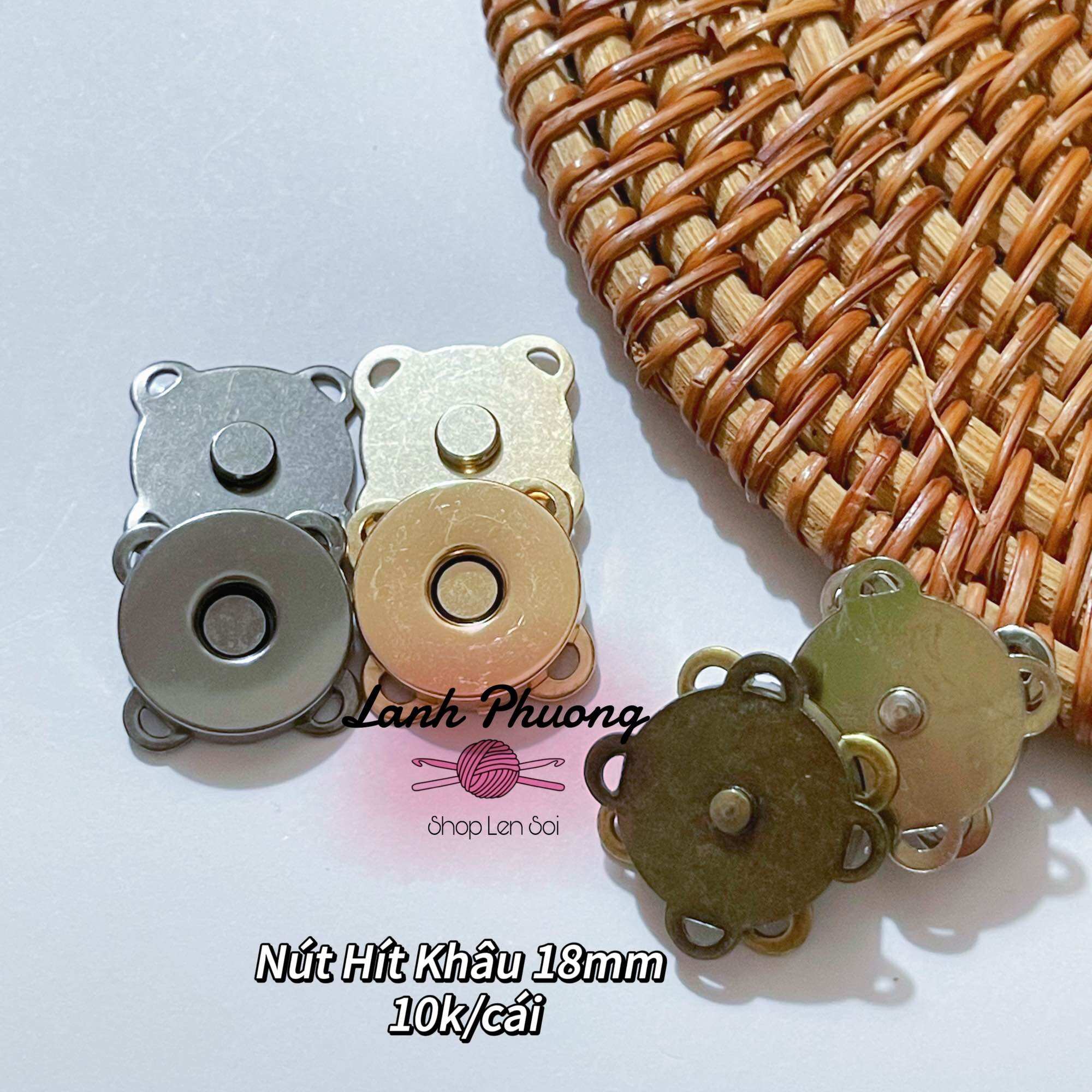 Nút Hít Nam Châm Khâu Và Gài ( set 2 cái)