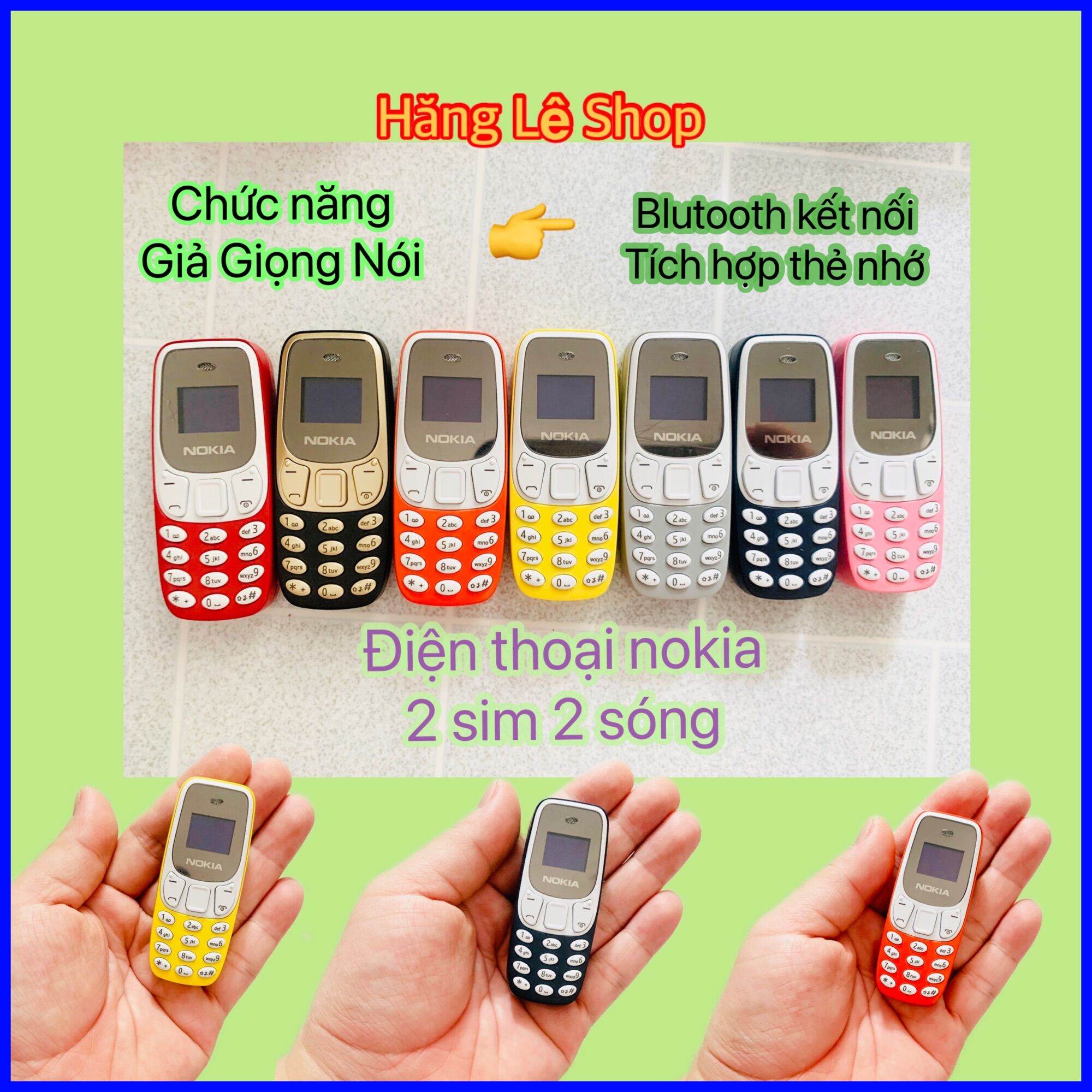 Điện thoại giá rẻ_ Điện thoai mini 2 sim 2 sóng, hỗ trợ khe thẻ nhớ nghe nhạc MP3