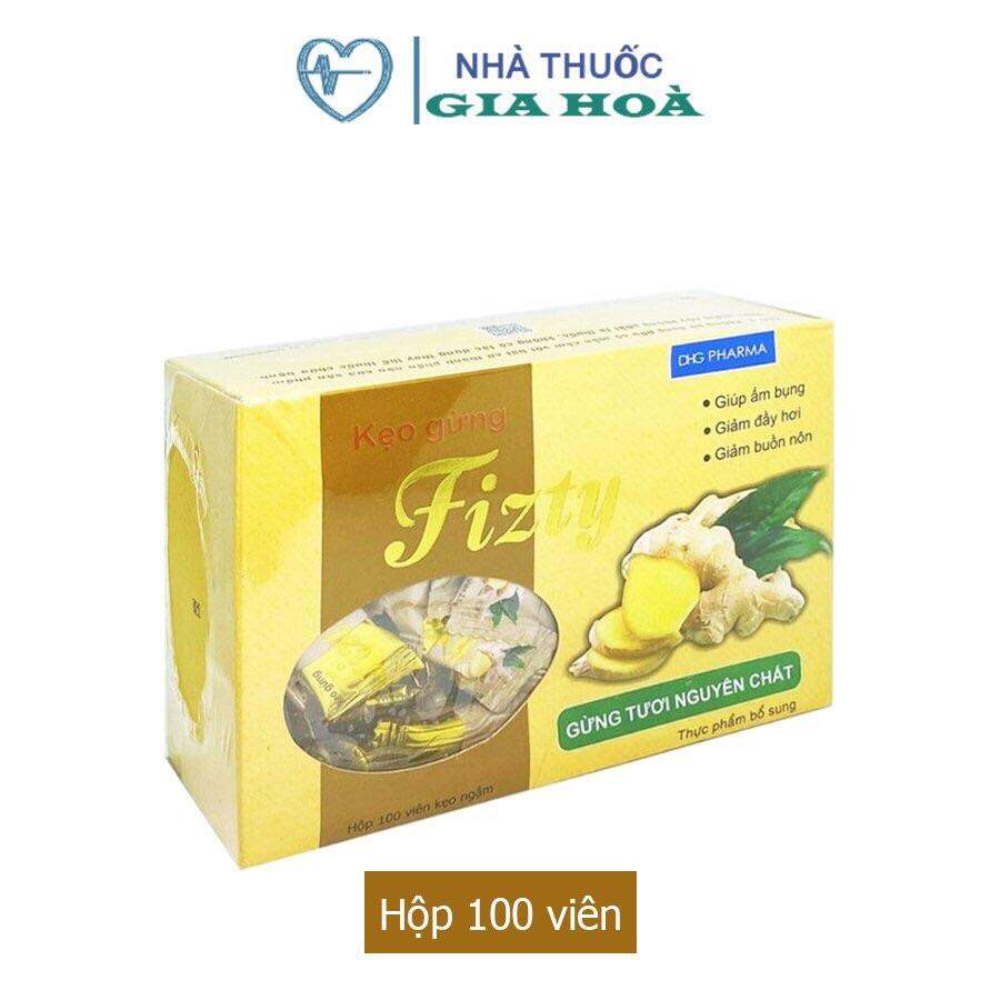 Kẹo gừng Fizty Dược Hậu Giang (Hộp 100 viên)