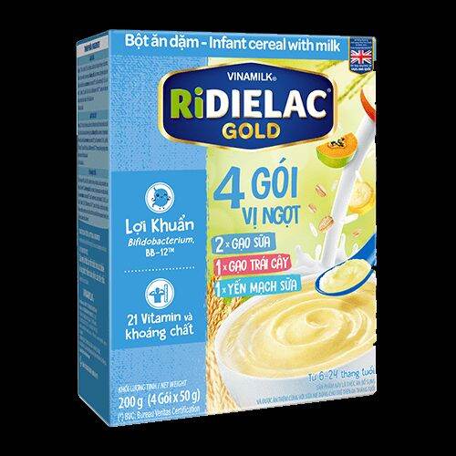 Bột ngọt Ridielac cho bé từ 6 tháng thối trở lên