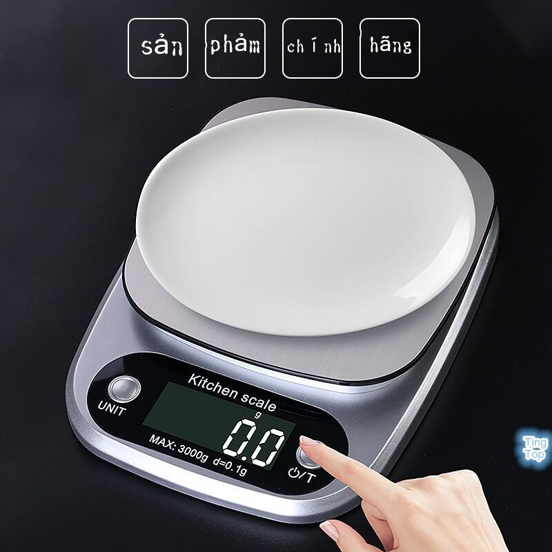 Cân điên tử mini nhà bếp ,hợp kim thép chính xác cao inox 13