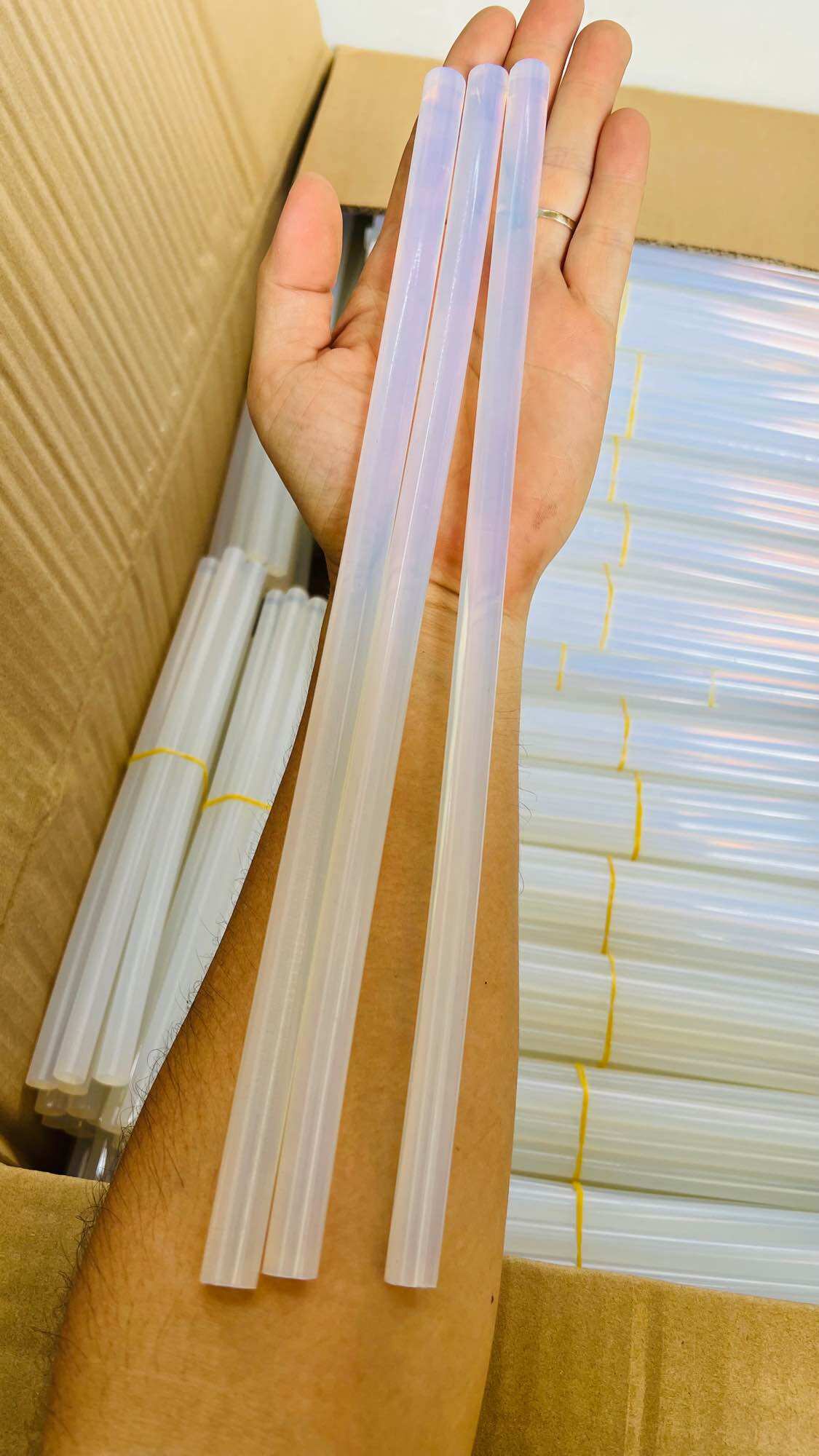 Bộ 10 cây keo nến siêu to đường kính 11mm dài 30cm
