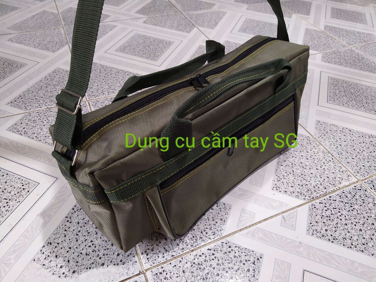Túi đựng đồ nghề ngang Nhí dài 43cm(Màu Nâu hoặc Xanh)