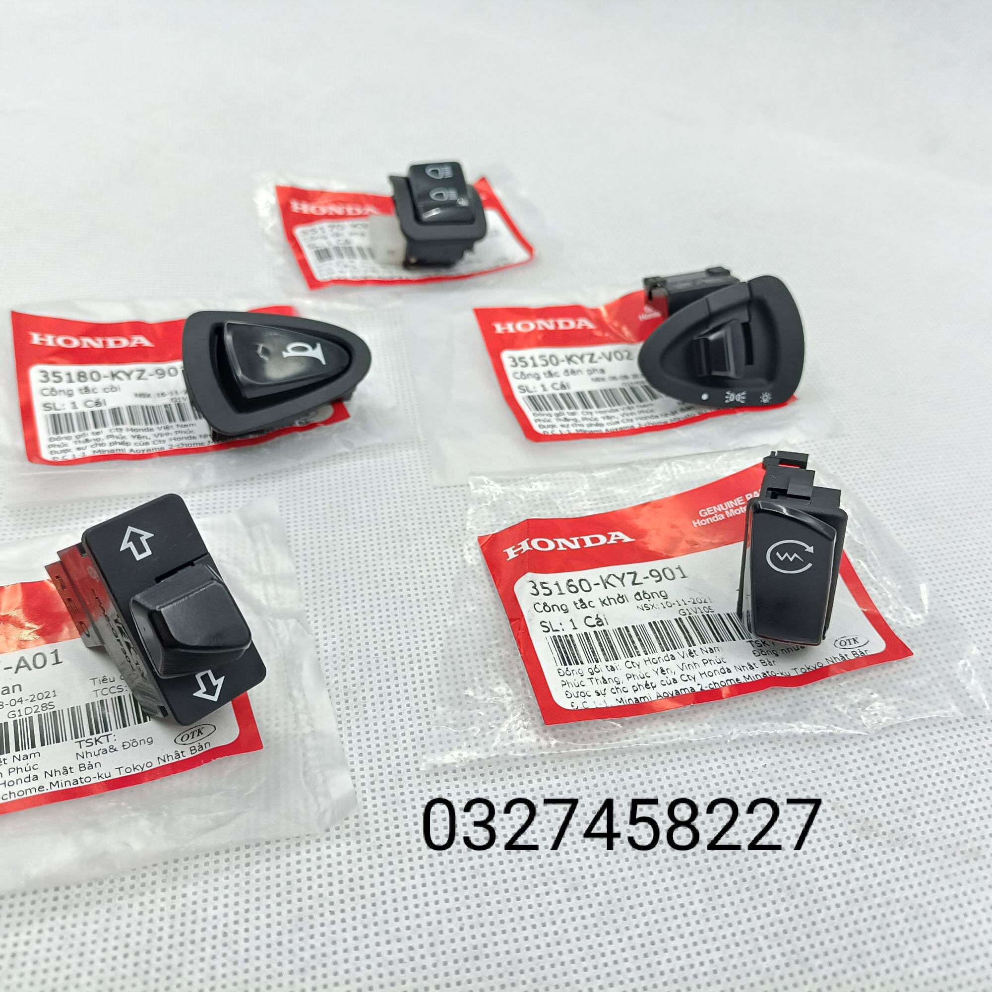 Bộ 5 nút công tắc, điện xe FUTURE X 125 zin honda chính hãng