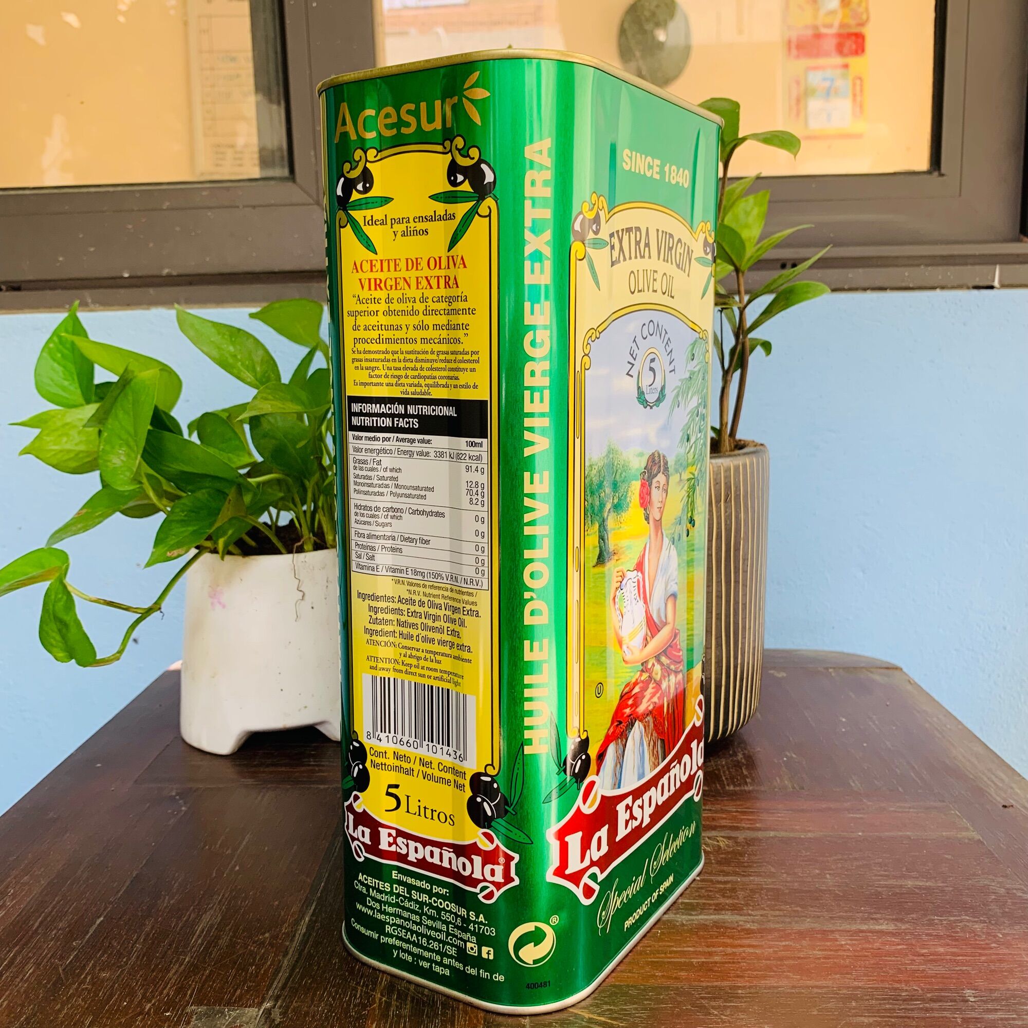 DẦU OLIU EXTRA VIRGIN CAN 5L (NHẬP KHẨU TÂY BAN NHA)