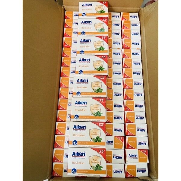 (HCM)- Combo 10 xà bông cục aiken diệt khuẩn 120g