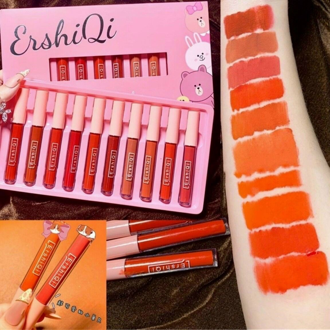 Set son 10 cây ershiqi velvet lâu trôi giá rẻ