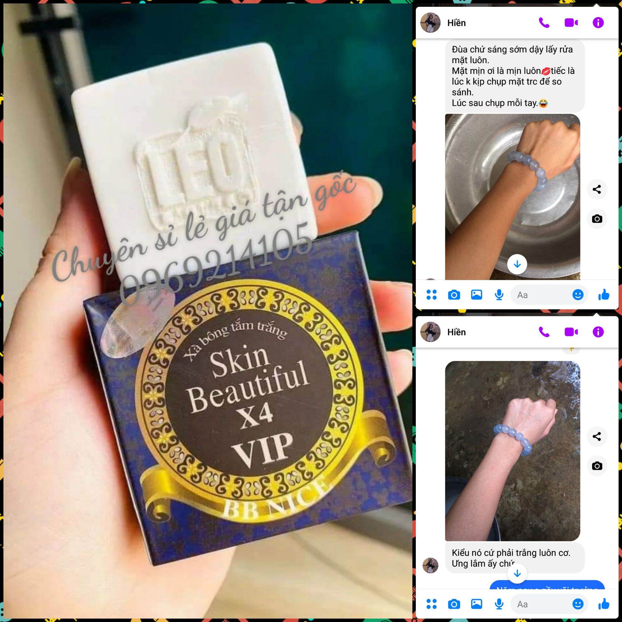 Xà bông tắm trắng skin beautiful x4 vip