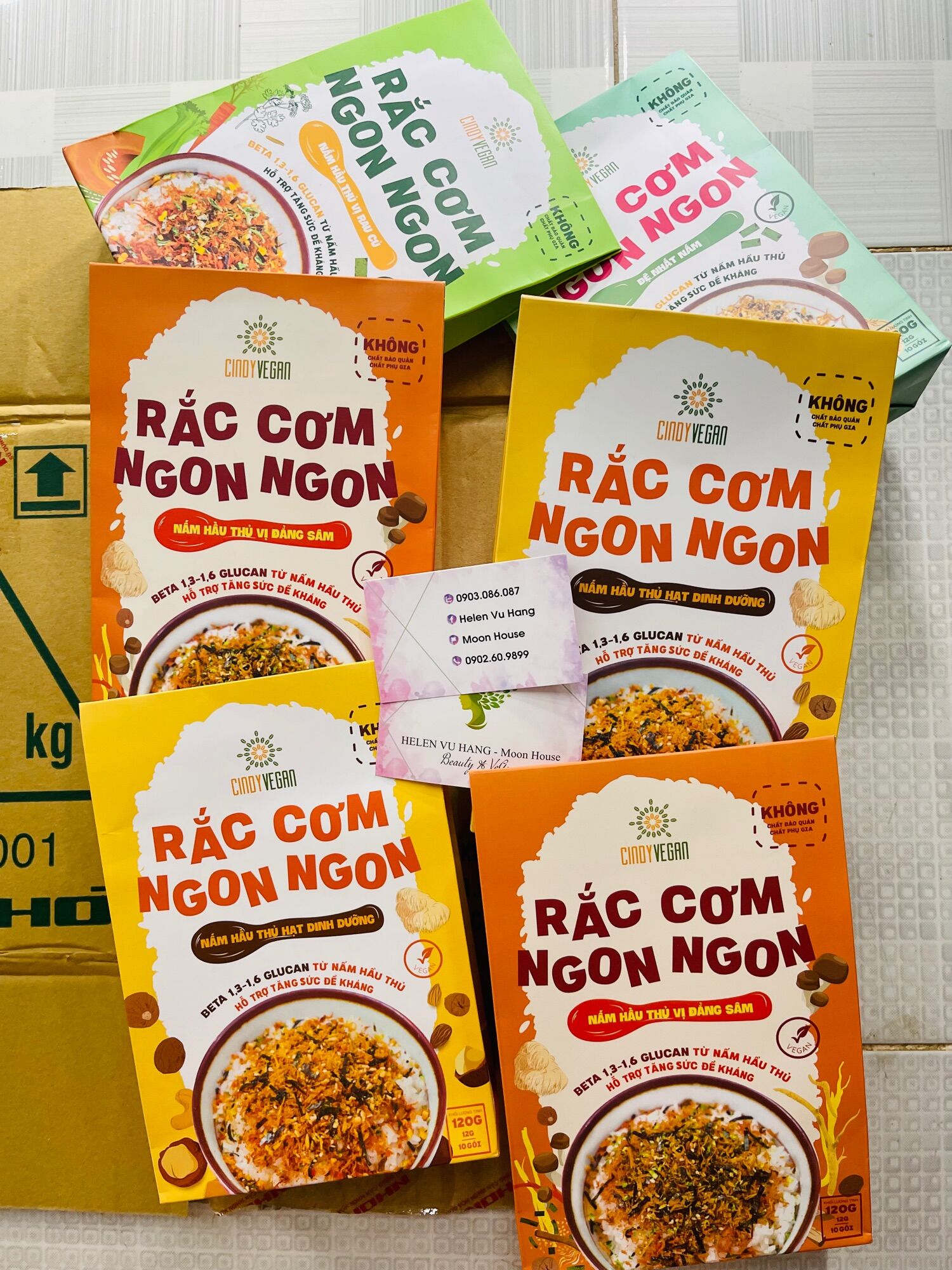 RẮC CƠM NGON NGON CINDY VEGAN RA MẮT 4 VỊ