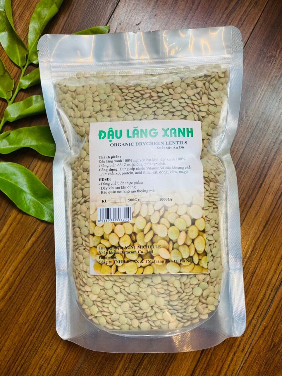 1kg đậu Lăng xanh hữu cơ Canada