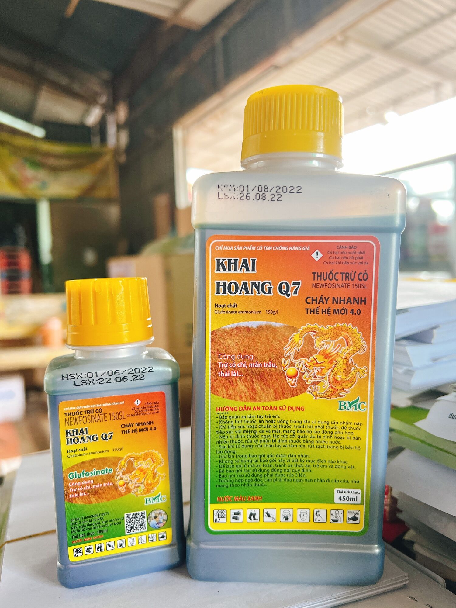 KHAI HOANG Q7 chai 100ml-450m - trừ cỏ (cỏ tranh, cỏ cú, cỏ ống, cỏ chỉ…)