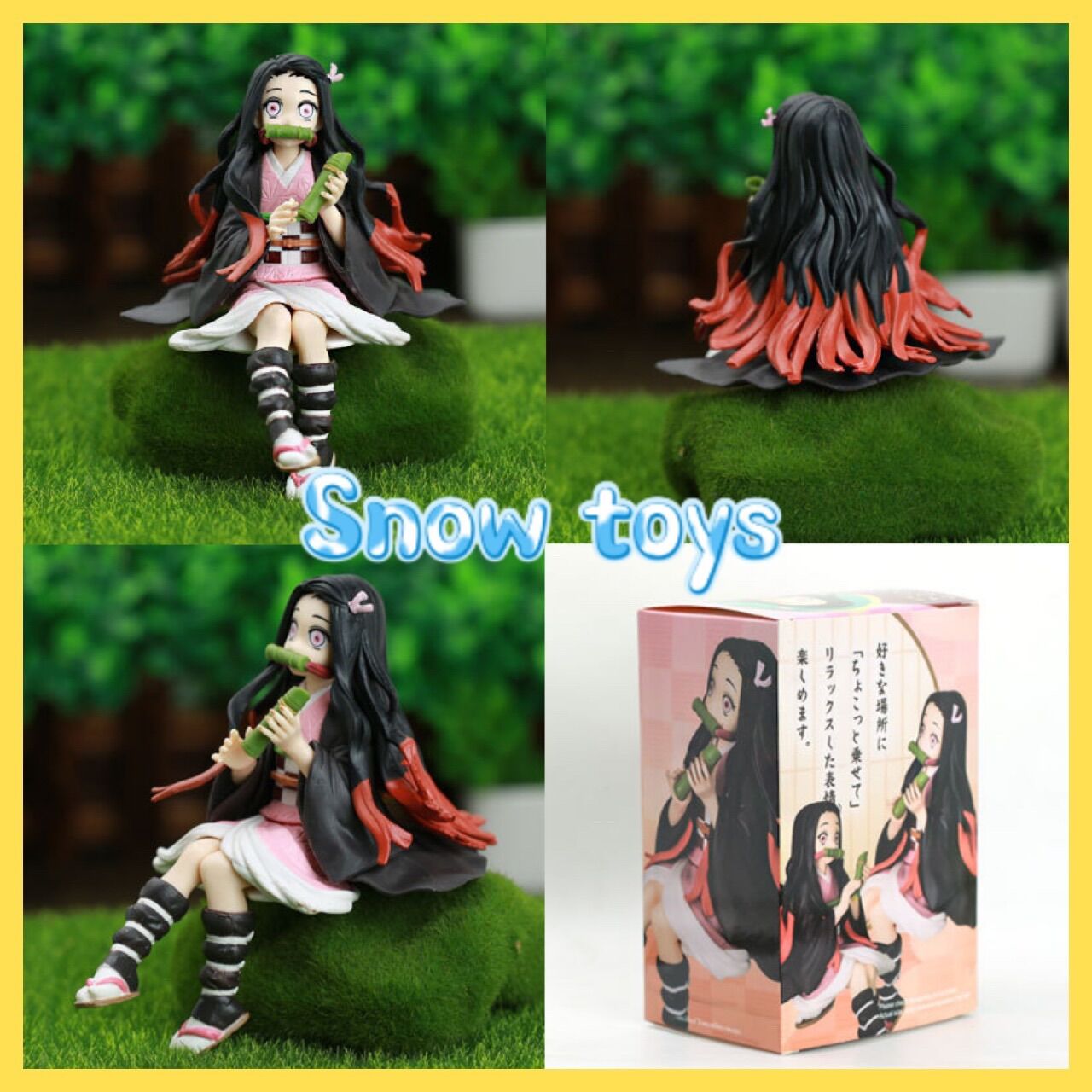 Tổng hợp Mô hình nezuko Kimetsu No Yaiba - Mô hình thanh gươm diệt quỷ - mô hình Kamado Nezuko các tư thế nằm ngồi quỳ đứng - Cao 6~15cm