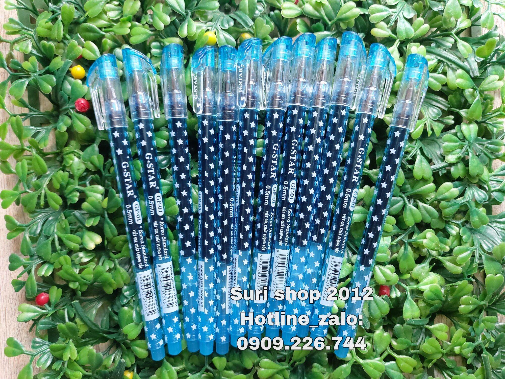Hộp 12 cây bút gel mực xanh Gstar GP 01 chính hãng