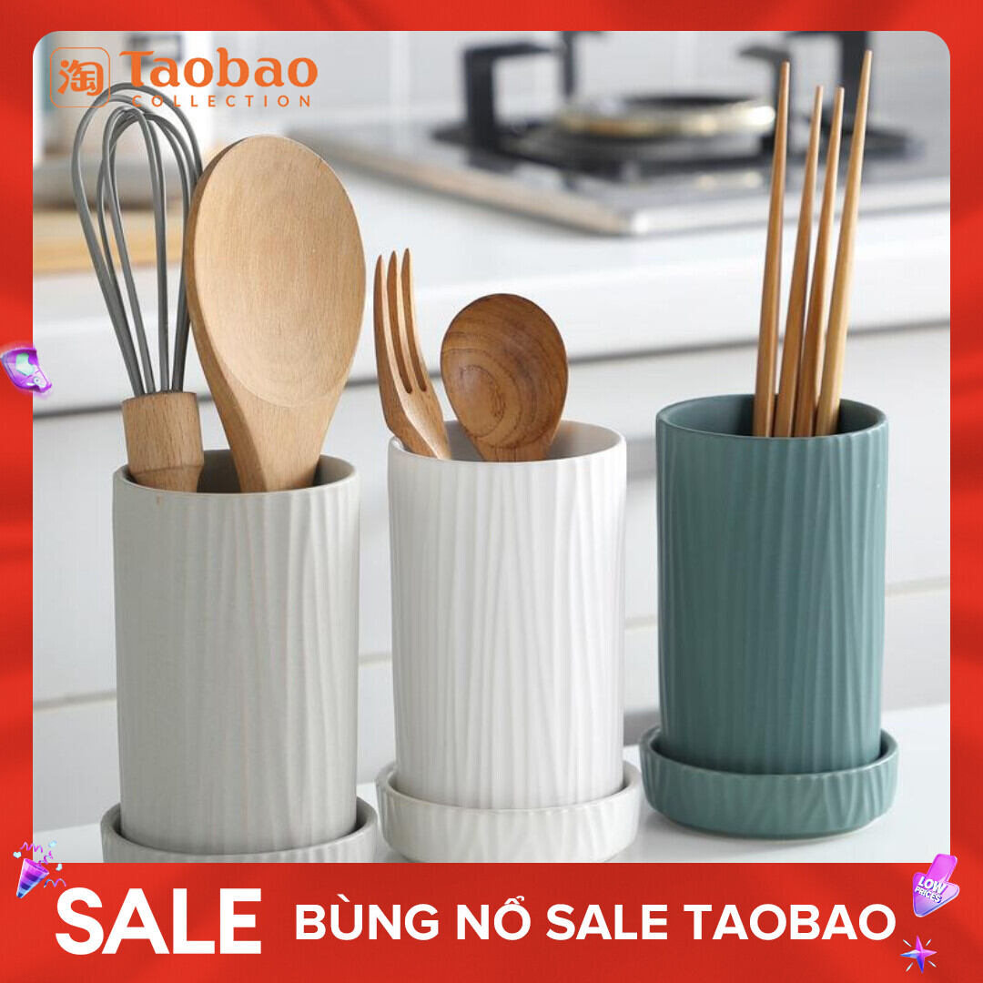 Ống đũa gốm sứ ống đũa nhà bếp gia dụng ráo nước ống đựng đũa hộp đựng lồng đũa giá đựng thìa bộ đồ ăn xa xỉ bắc âu