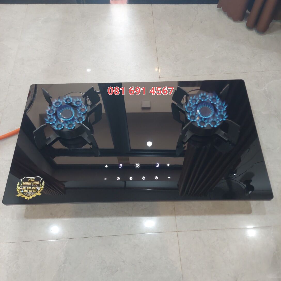 Bếp gas âm lật điện 10 đầu đốt hẹn giờ cảm biến ngắt gas xịn sò hiện đại