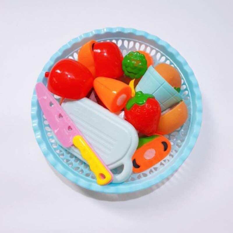Bộ Rổ Cắt Hoa Quả Nhựa Cho Bé
