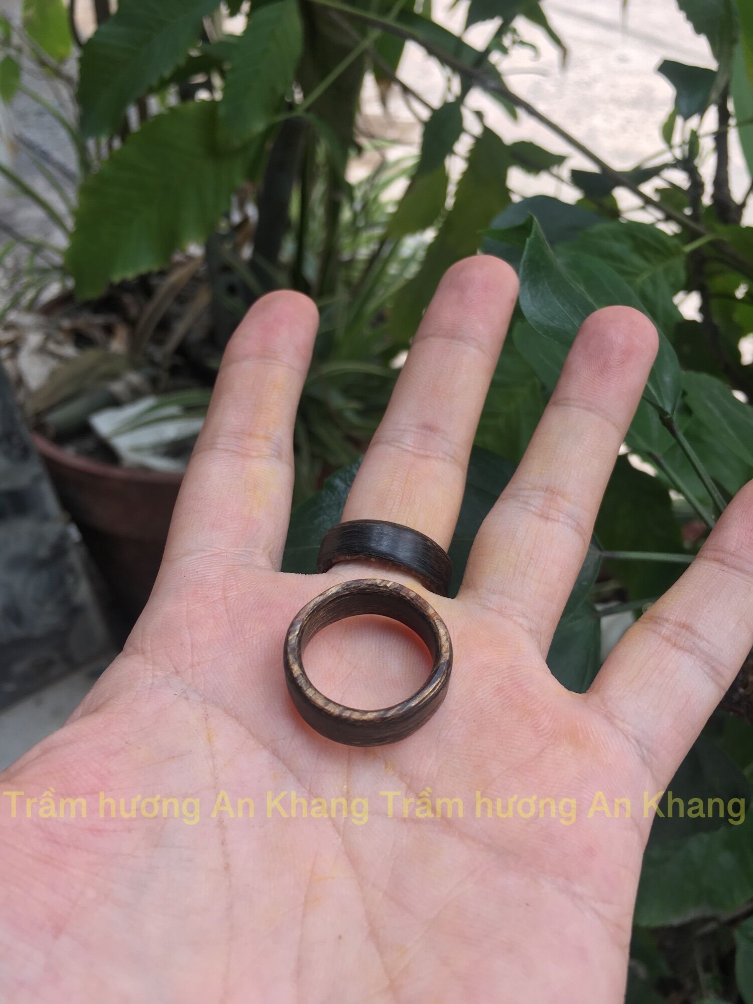 Nhẫn trầm sánh chìm bản nhỏ