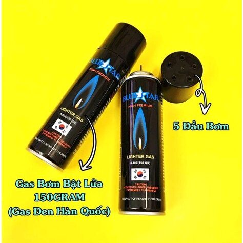 Bình gas mini đầu nhỏ chuyên dụng bơm/nạp/sạc Hộp Lửa Bật Quẹt Các Loại BLue star