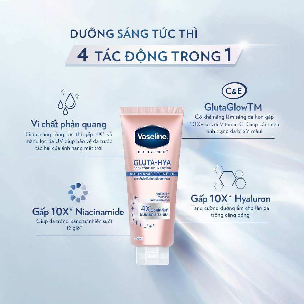Vaseline Body Tone-Up Sữa dưỡng thể nâng tông tức thì 300ML