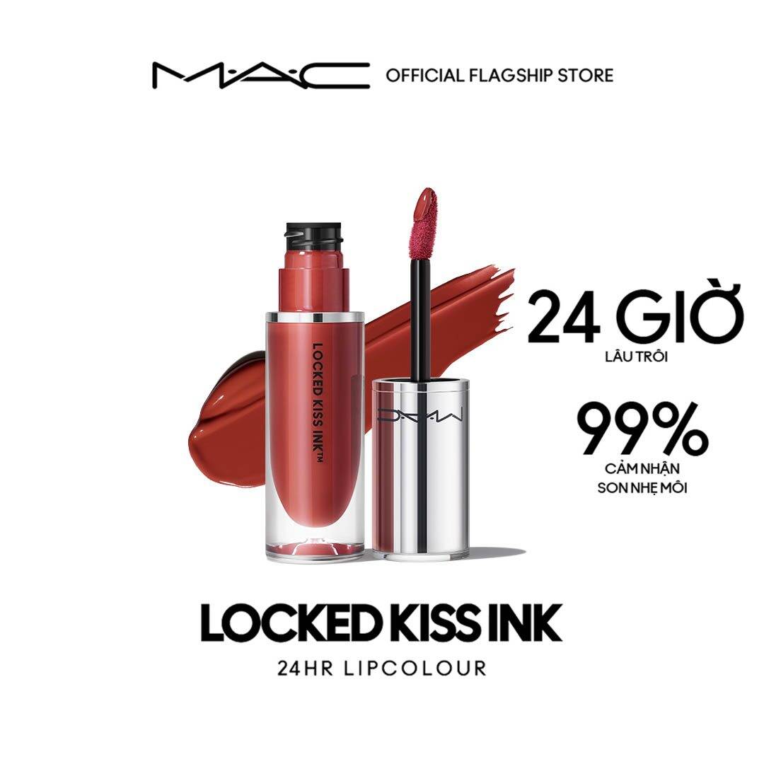 [ƯU ĐÃI 15-17.6] Son kem siêu lì Locked Kiss Ink 24H Lipcolour lên màu chuẩn sắc nhẹ môi và không trôi. 
