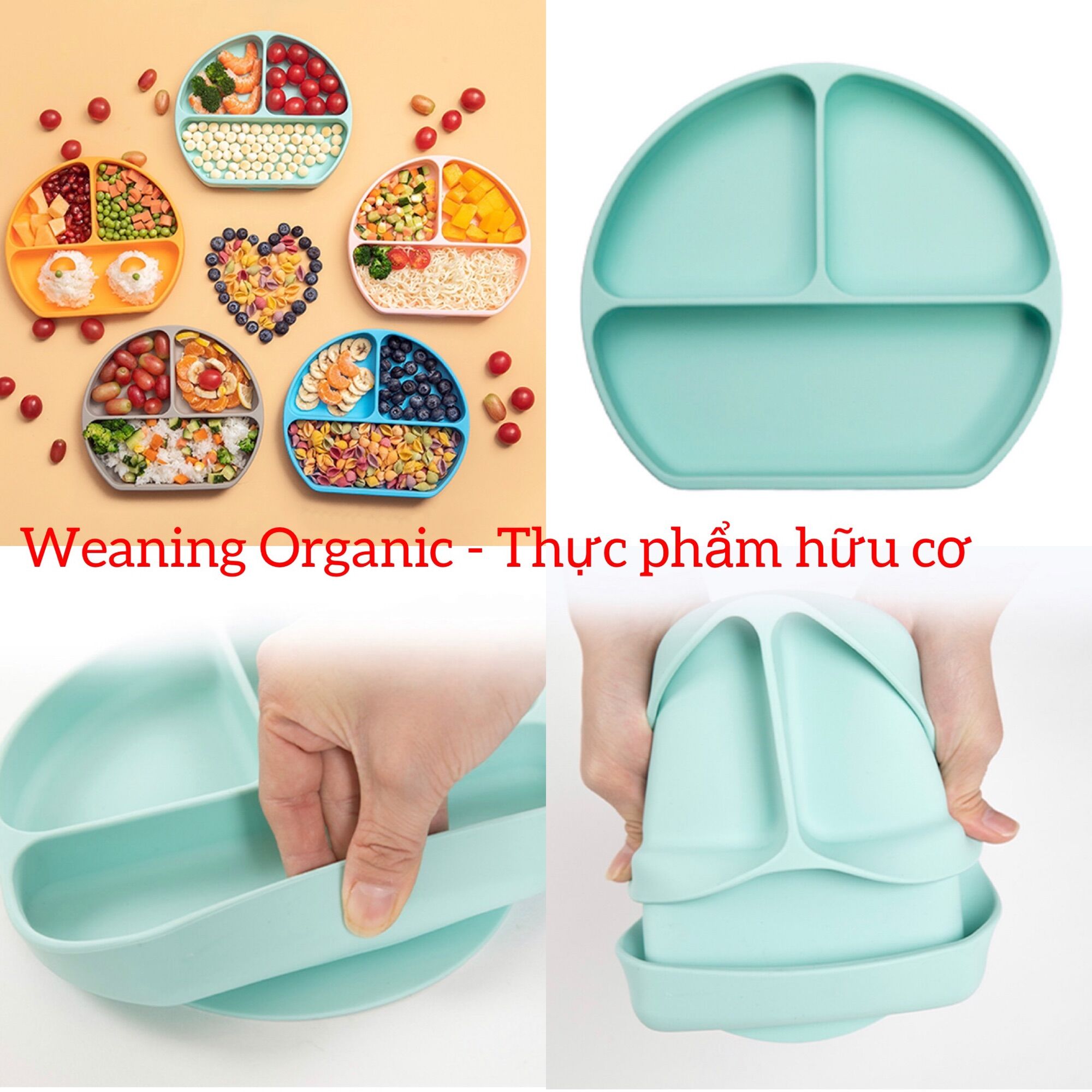 Khay ăn dặm 3 ngăn