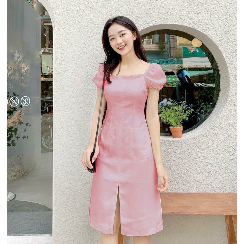 Đầm chữ A tay phồng dễ thương ✨✨✨💯💯💯