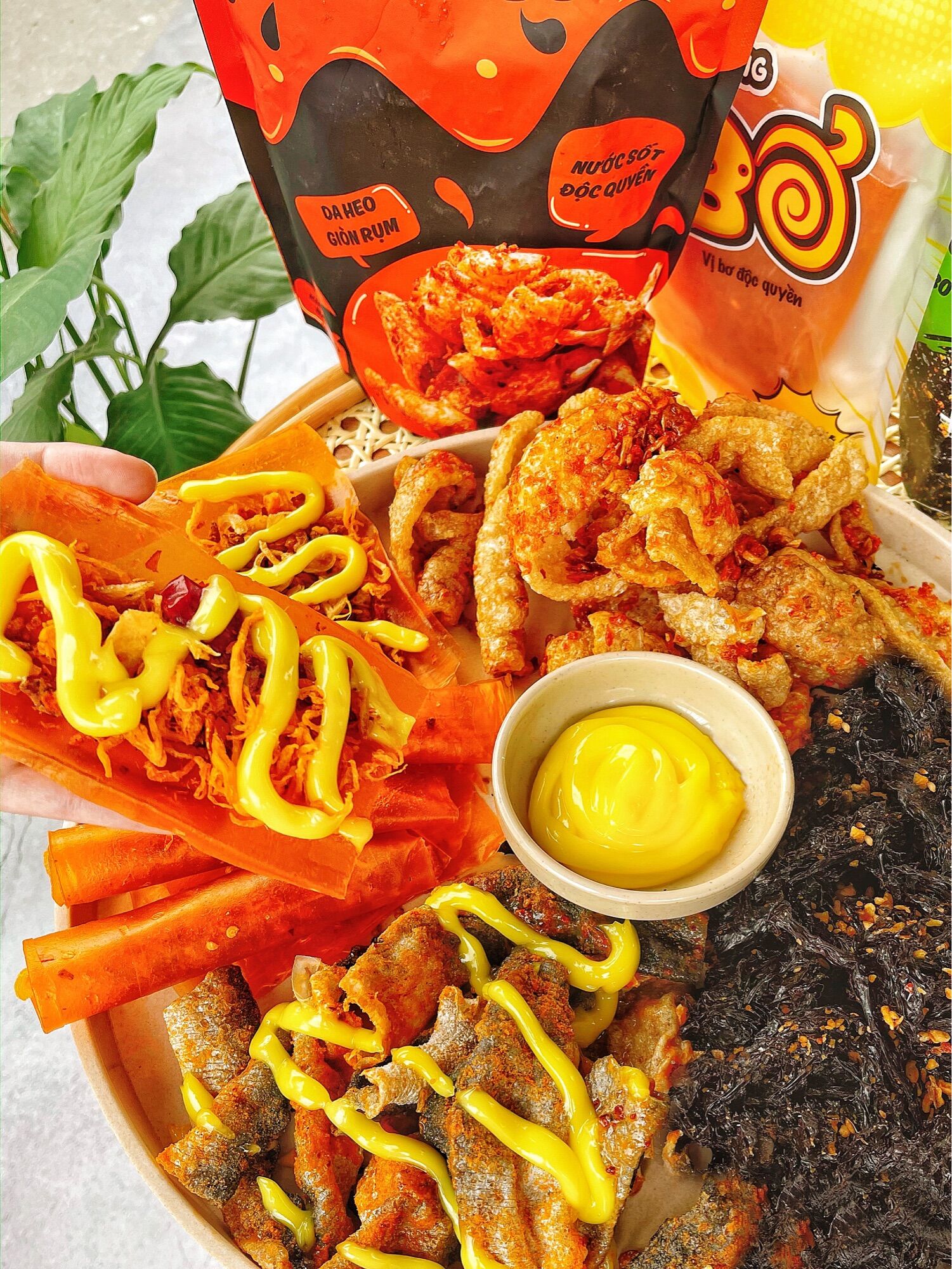 Combo Sản Phẩm Bánh Tráng & Snack Best Seller (6 Món) - Abi Snack - 470gram