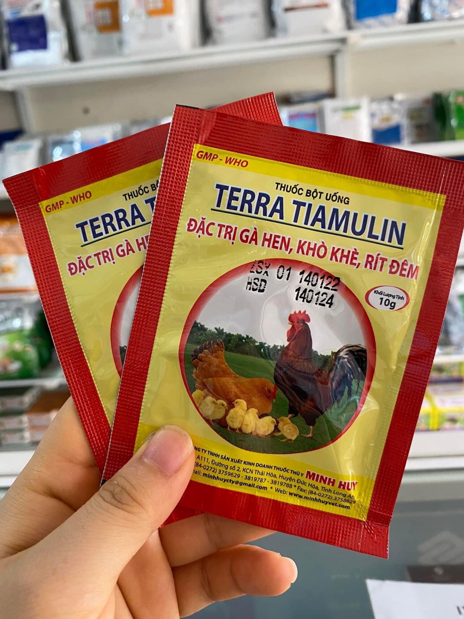 Hen gà, khò khè gà, khẹc gà gói 10g