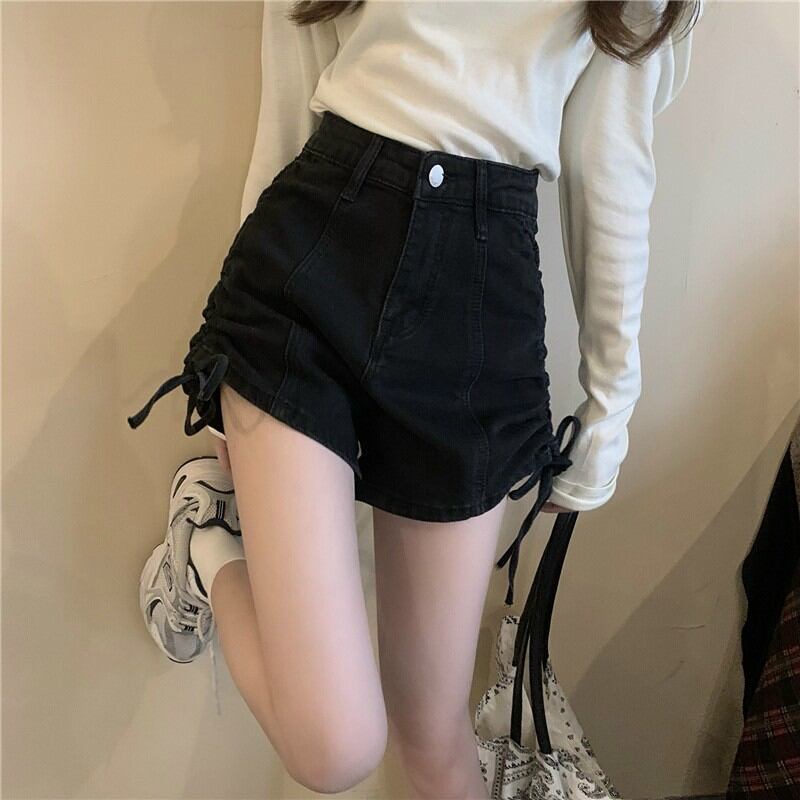 Quần nữ# quần short kaki# quần kiểu rút dây hai bên# quần lưng cao# quần short phong cách mới, 3 size