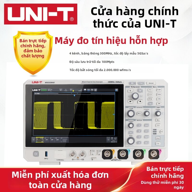 UNI-T | Mixed Signal Digital Storage Oscilloscope 4 Channels 5GHz Sampling Rate Giá 54,049,000 Đồng*Miễn phí vận chuyển