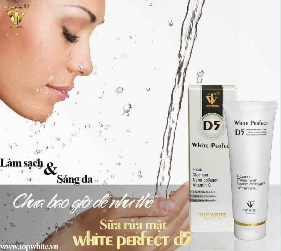 SỮA RỮA MẶT TRẮNG DA,NGĂN NGỪA MỤN D5 TOP WHITE.