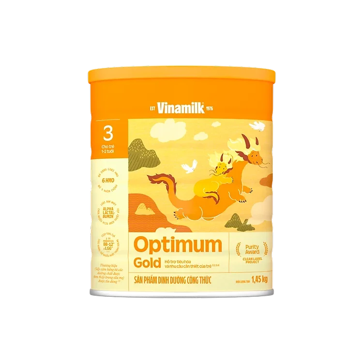 Sữa bột vinamilk optimum gold 3 - hộp thiếc 1450g,