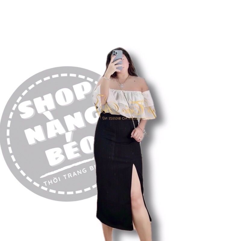 (SHOP TÁO ĐỎ BIGSIZE 50kg đến 90kg) chân váy midi dài xẻ tà