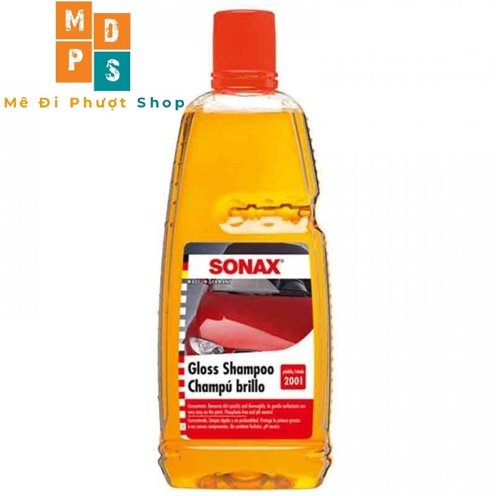 _ Dung dịch rửa xe,Nước rửa xe đậm đặc,chai dung dịch rửa và làm bóng xe hơi, ôtô, xe máy, honda, moto, xe tải, xe khách tạo bọt tuyết hương thơm Sonax Gloss Shampoo 1000ml _ SELL