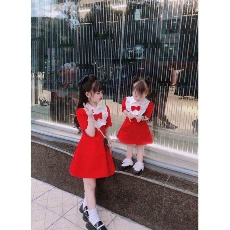 Váy nhung tiểu thư dễ thương cho bé gái