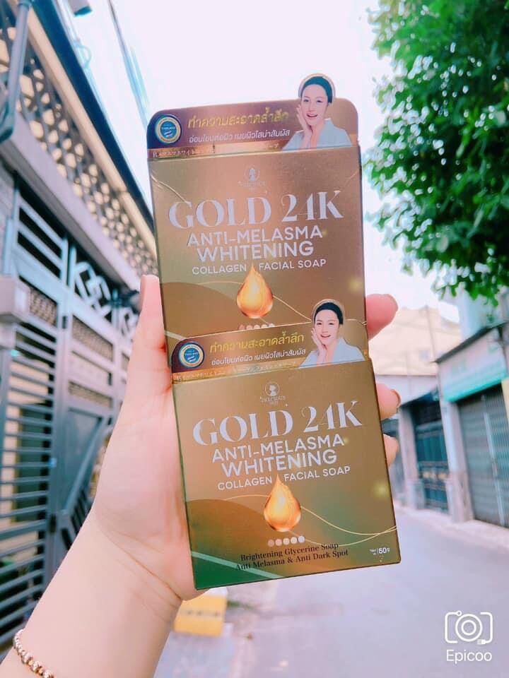 Xà phòng rửa mặt trắng da gold 24k thái lan