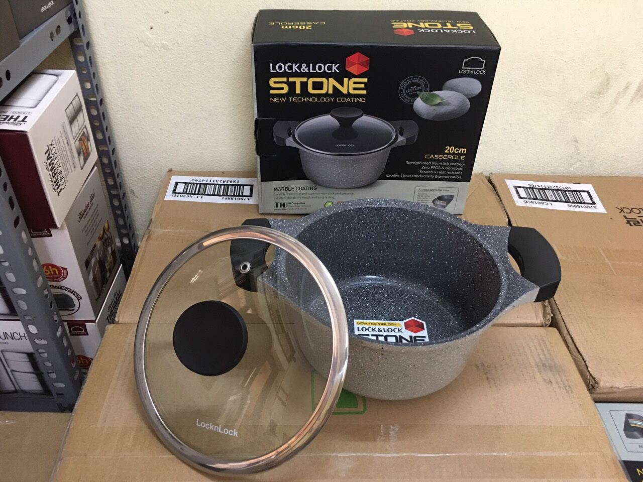 Nồi đá LOCK&LOCK Stone 20cm LCA6202