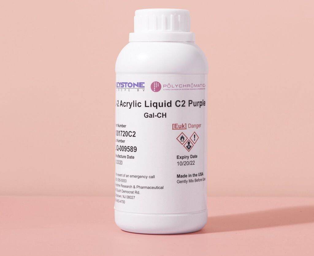 Dung dịch liquid tím keystone đắp bột nail - nặn hoa