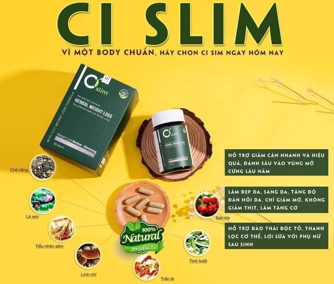 GIẢM CÂN THẢO DƯỢC CI SLIM ( an toàn , hiệu quả )