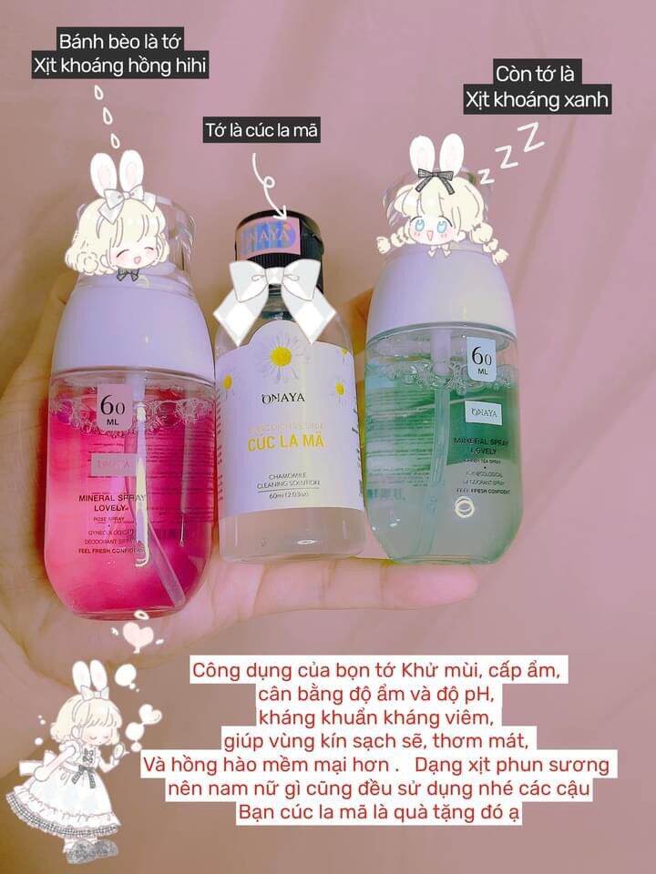 nước xịt khoáng vùng kín ONAYA