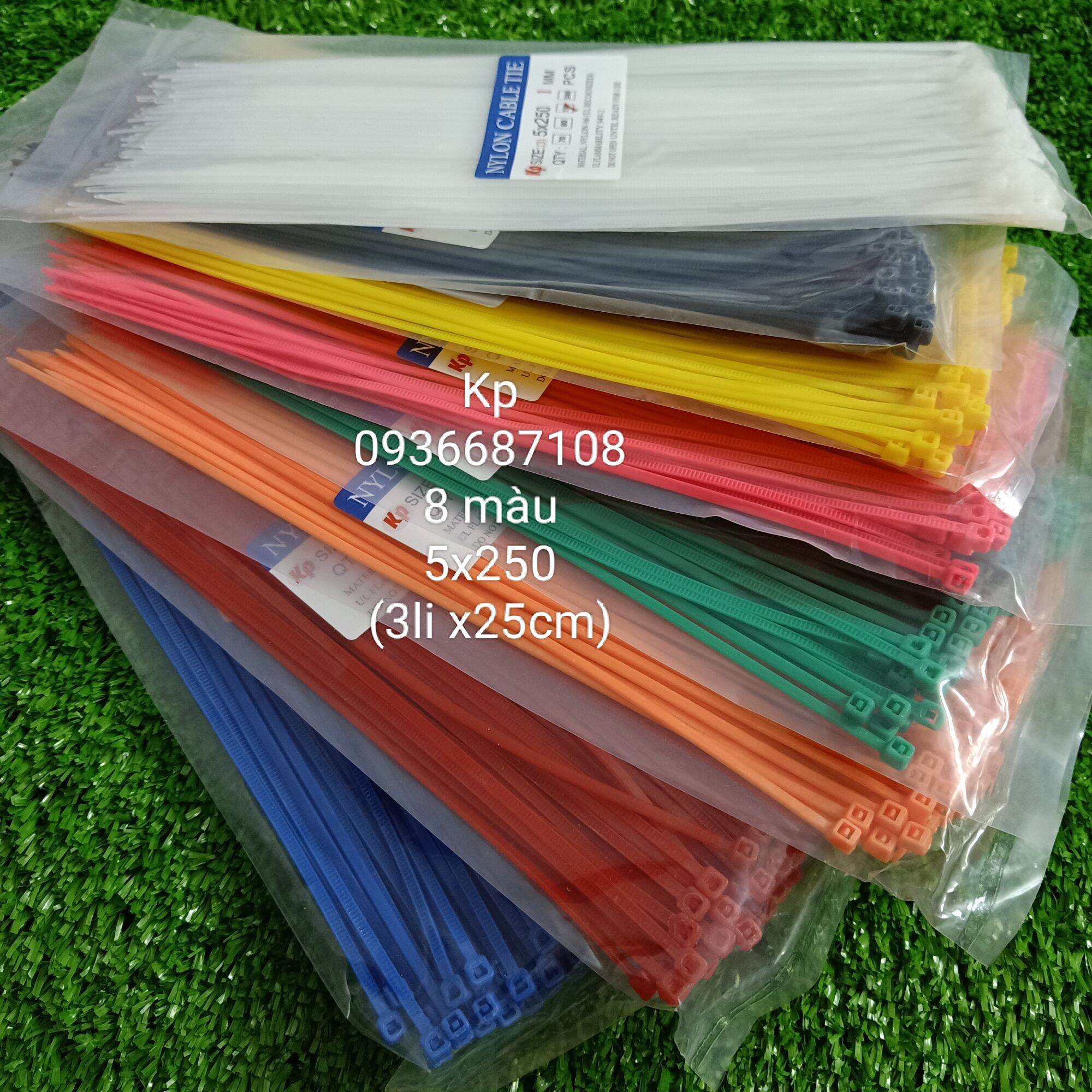 Bịch 💯 sợi dây rút nhựa dây thít 5x250 6 màu tiện dụng.bền