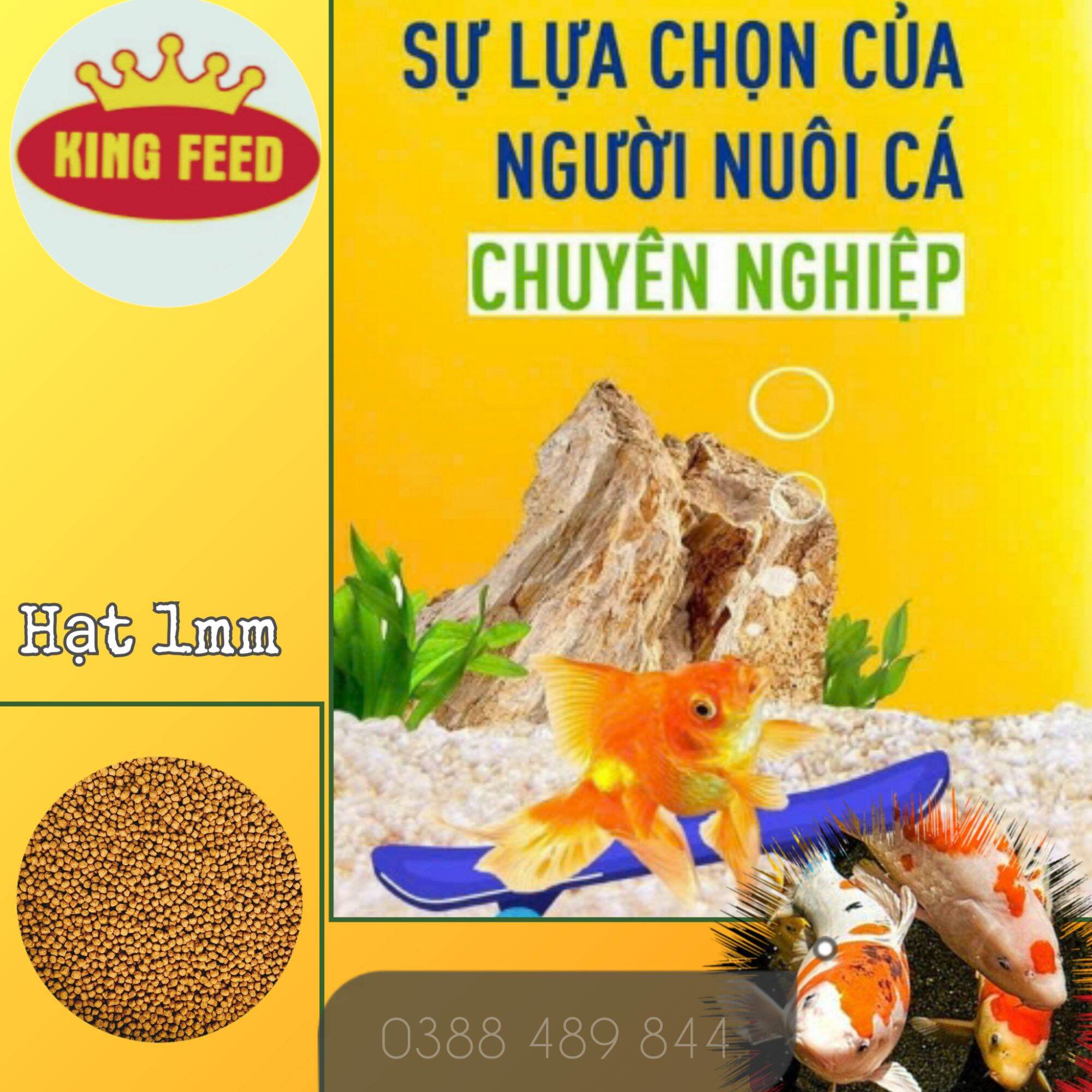 1kg cám cá Koi King feed 42% đạm